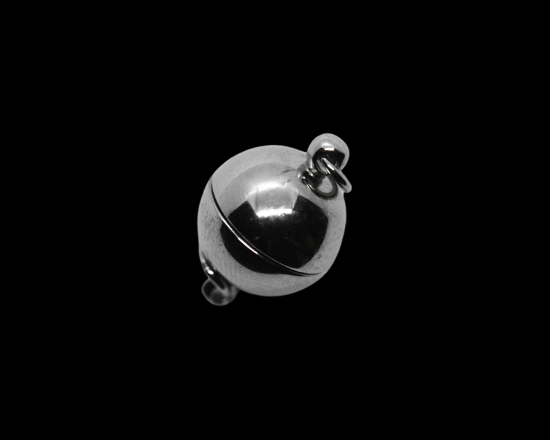 Замочек магнитный шарик цвет серебро 8мм