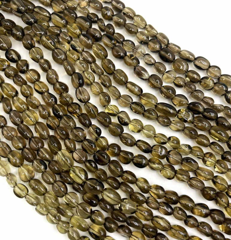 Раухтопаз (дымчатый кварц)галтовка размер 6*8-8*10мм цвет желтый