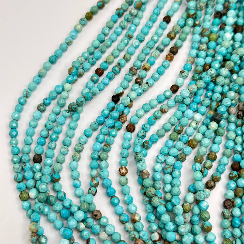 Турквенит граненый шар размер 4мм натуральный камень